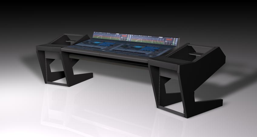 UNTERLASS DUODESK 60 console with integrated Yamaha DM2000 console