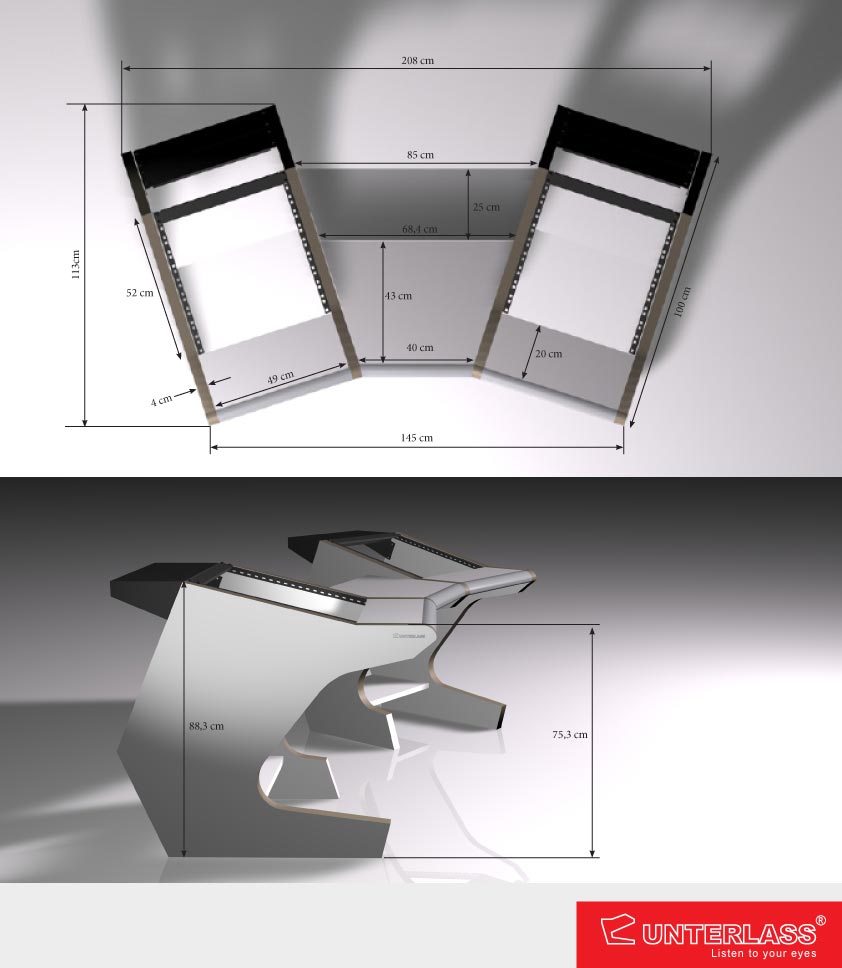 SINGLEDESK 40 dimensions